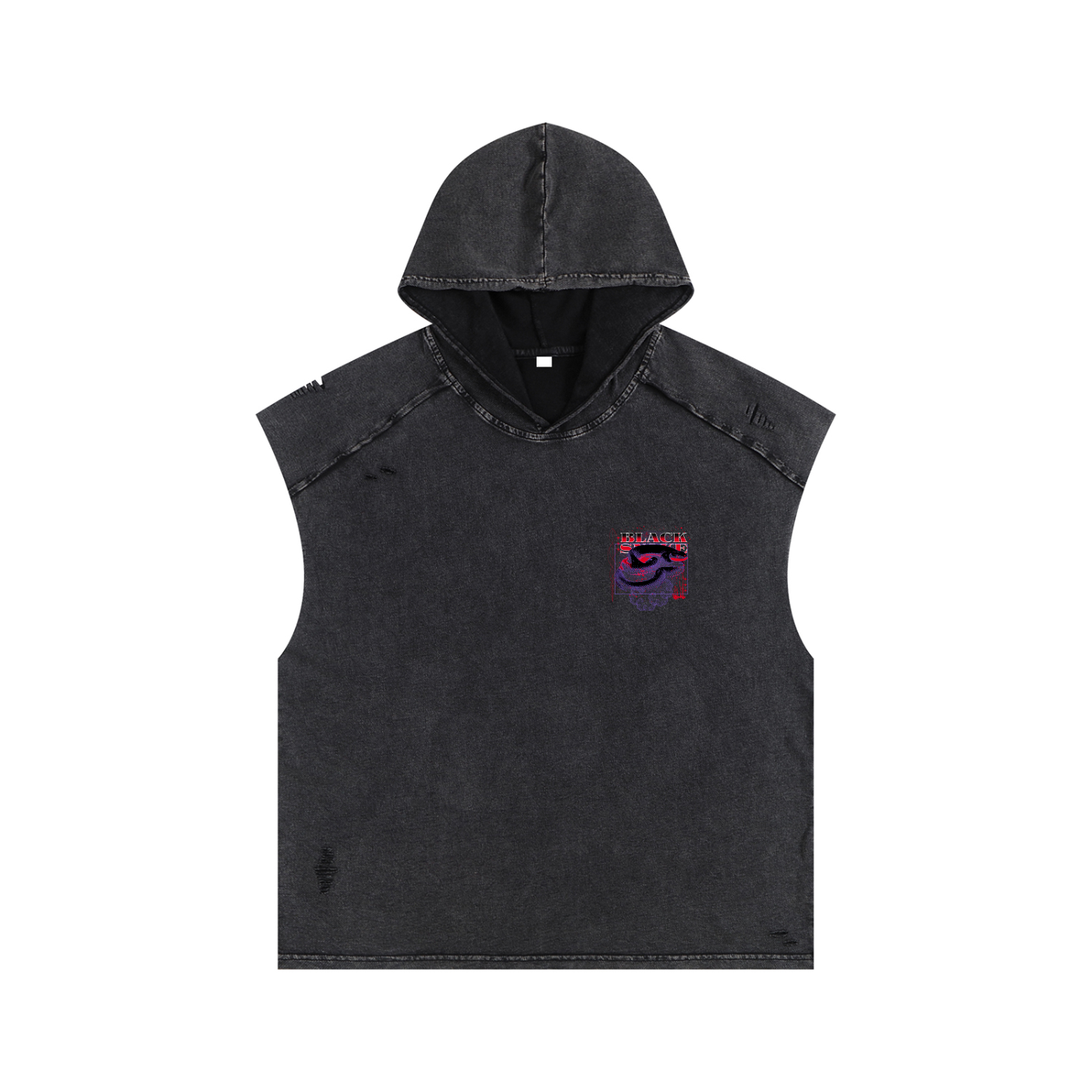 Snow Washed Boxy Hooded Tank Top