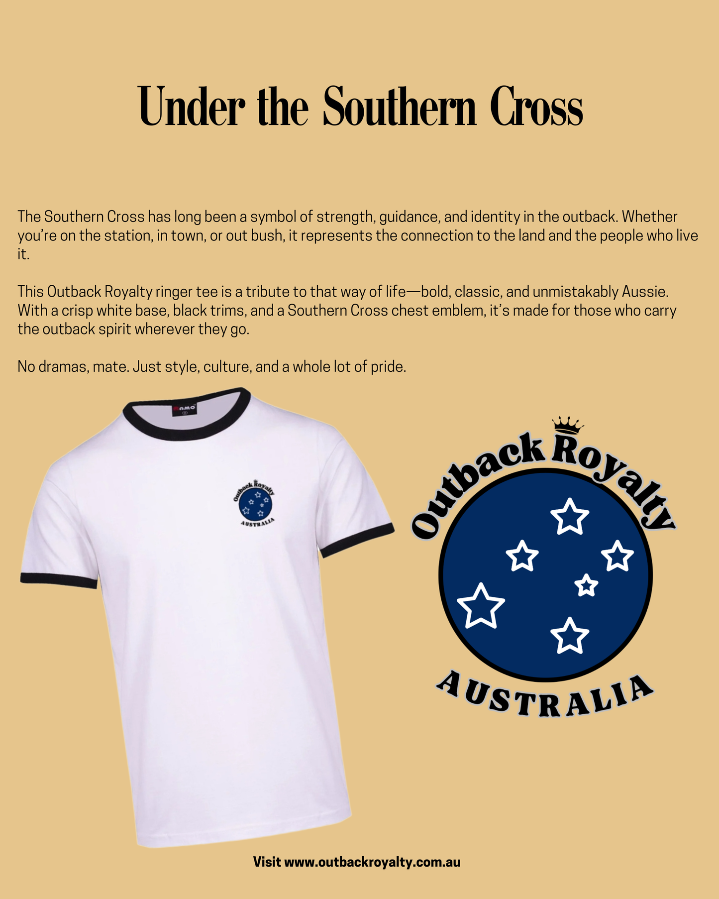 Southern Cross | Outback Royalty Ringer T Shirt